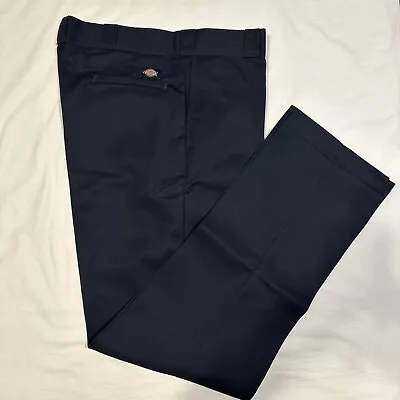 Men's Dickies 874 Pants Original Fit Work Pants Uniform Straight Leg 38x34 Blue • $15