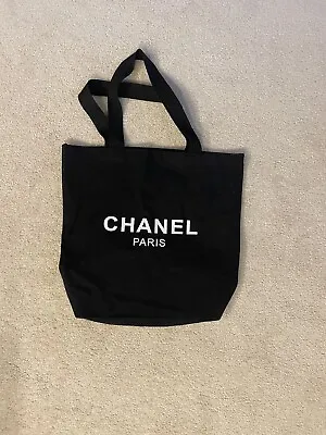 Chanel Paris Canvas Gift Tote Bag - 16 X15  - Black • $99.99