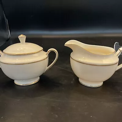 Mikasa Stanton Gold Lidded Sugar And Creamer Set • $22