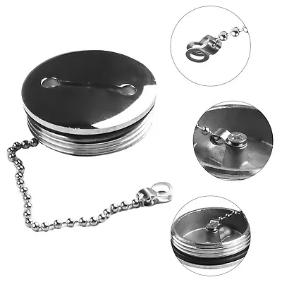 Premium 2 Inch Fuel Gas Tank Cap With Chain Spare Part For Yachts And Boats • $17.71