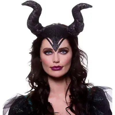 Wicked Costumes Gothic Horns Headpiece Maleficent Fancy Dress Accessory • £8.49