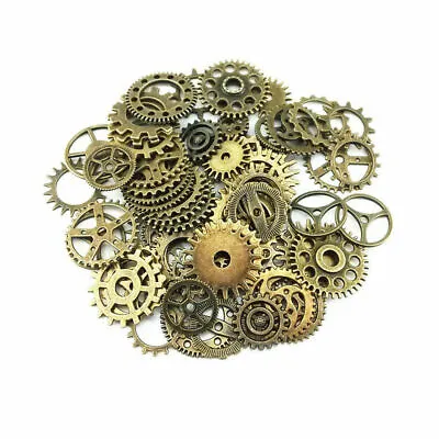 Lot 20pcs Bronze Watch Parts Steampunk Cyberpunnk Cogs Gears DIY Jewelry Crafts • $2.99