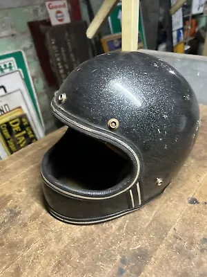 Vintage Old Rare 70s Original Black RG-9 DOT Motorcycle Racing Safety Helmet USA • $99.99