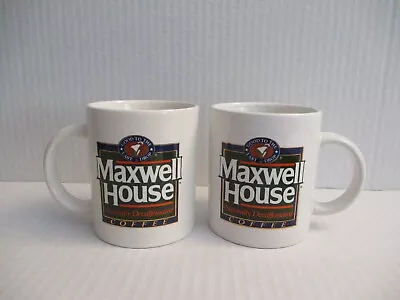 New Vintage Maxwell House Coffee Promo Mug  Decaffeinated  GOOD TO LAST DROP  X2 • $34.99