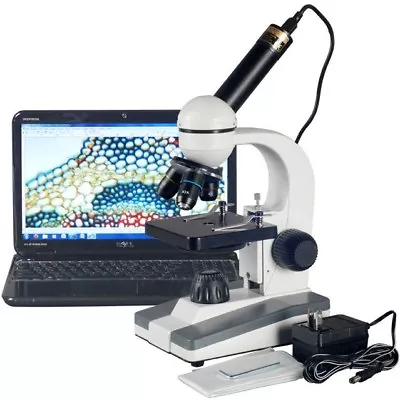AmScope 40X-800X Compound Microscope W USB Digital Camera Metal Frame Glass Lens • $140.99