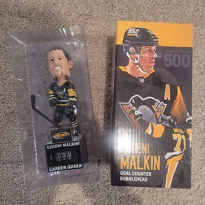 2024 Evgeni Malkin Career GOALS COUNTER Pittsburgh Penguins Bobblehead 1-27-24 • $40