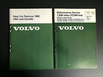 1982 Volvo 240 New Car Early Maintenance Service Manual Set • $29.95