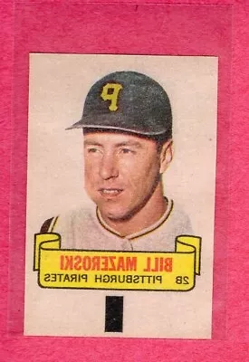 1966 Topps Rub Offs Bill Mazeroski  ( Centered) • $4.99