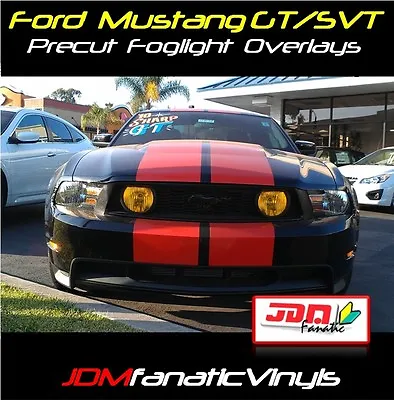 YELLOW Fog Light Overlays Tint Film FITS: 05-12 Mustang SVT GT GRILLE • $14.97