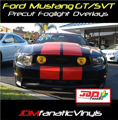 YELLOW Fog Light Overlays Tint Film (FITS: 2006 Mustang SVT GT GRILLE) • $14.97