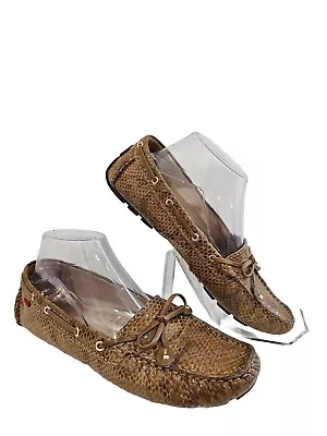 Marc Joseph Cypress Hill Beige Snake Leather Loafers Shoes Sz 9.5 (Item#124) • $19