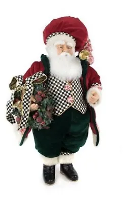 For Mackenzie Childs Santa Claus Every Time A Bell Rings Santa 19” COURTLY CHECK • $189.99