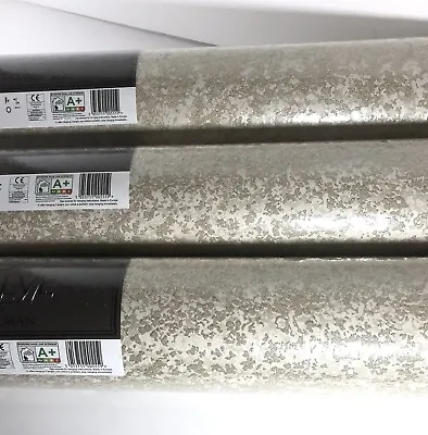  - ‘Glittery’ Wallpaper’ Old Gold EVO11030 RRP £145 Per Roll - All 3 Rolls £45  • £45