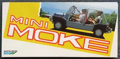 MINI MOKE Car Sales Leaflet Brochure ITALIAN TEXT #MAR331 Austin Rover • $14.79