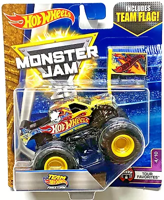 Team Hot Wheels Firestorm Hot Wheels Monster Jam Tour Favorites Flag Included • $29.98