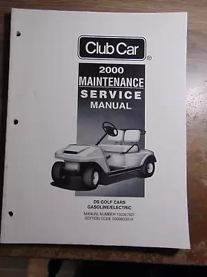 $19.99 • Buy Owners Maint Manual & Parts Fits 2000 Club Car DS Electric 36 48 Volts Golf Cart