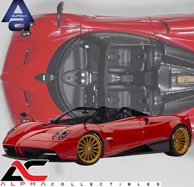 Autoart 78287 1:18 Pagani Huayra Roadster (rosso Monza/red) Supercar • $299.25