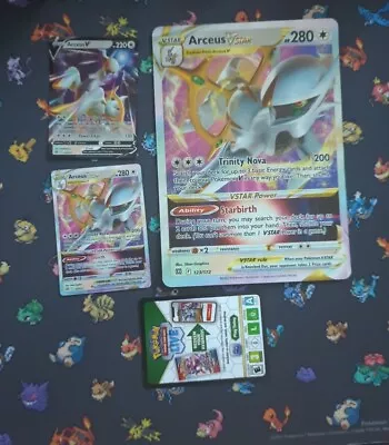 Pokemon TCG Brilliant Stars - Arceus V 122/172 + Arceus VSTAR 123/172 + Jumbo • £3.99