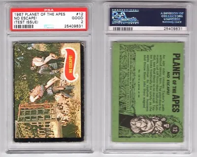 $160 • Buy Planet Of The Apes Topps Trading Card #12 Rare TEST ISSUE PSA Graded Gorillas