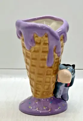 £13.75 • Buy Disney Eeyore Ice Cream Cone Sundae Holder Ceramic Cup Winnie The Pooh Purple