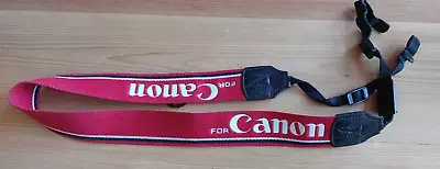 Vintage For Canon EOS Camera Shoulder Strap In Red & White • £0.99