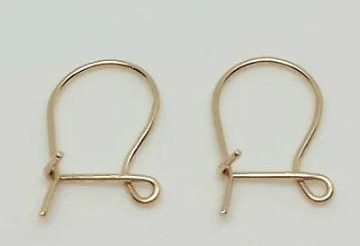 9ct Yellow Solid Gold Earring Safety Hook Wires For Drop Earrings • £14.99