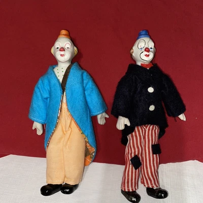 $12 • Buy Vintage Ceramic Clowns Small Set Of 2