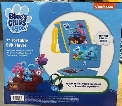 Nickelodeon 7  Blue's Clues & You Portable DVD Player Blue BCDV7110 • $54