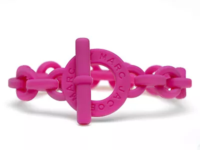 Marc By Marc Jacobs Pop Pink Turnlock Rubber Stretch Bracelet • $16