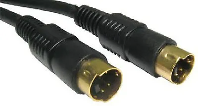 £3.19 • Buy 1m GOLD S-Video S Video Wire SVHS Lead Super Video Cable Laptop PC To TV DVD VHS