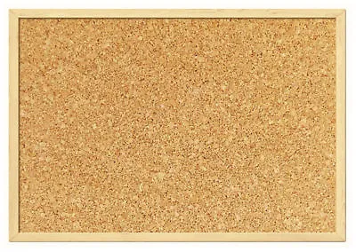 Natural Cork Pin Notice Board - Office Memo School With Free  Push Pin Board • £6.99