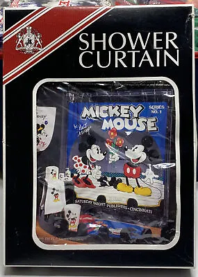 Mickey Mouse Shower Curtain Minnie Saturday Knight Nostalgia Walt Disney • $15.99