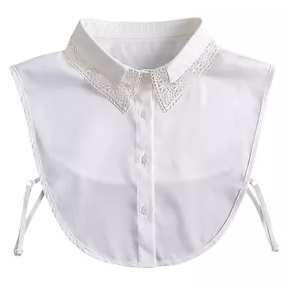 Flower Lace Detachable Collar Bib Ladies False Collar Fake Half Shirt Blouse • £9.99