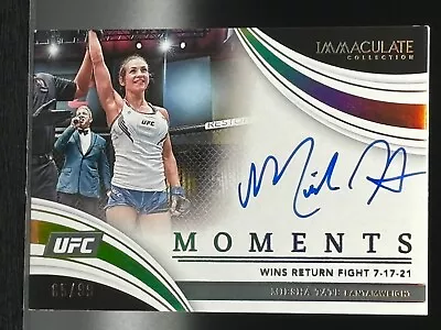 Miesha Tate 2022 UFC Panini Immaculate Collection Moments On-Card Auto 65/99 • $55