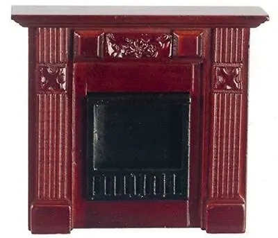 Dolls House Miniature Furniture Mahogany Victorian Bedroom Fireplace • $20.95