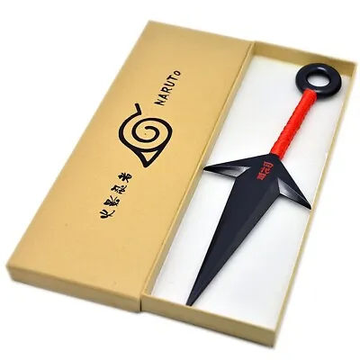 UK Seller Japan Anime Naruto Cosplay Kunai Replica Weapons Toy Red 26cm • £7.99
