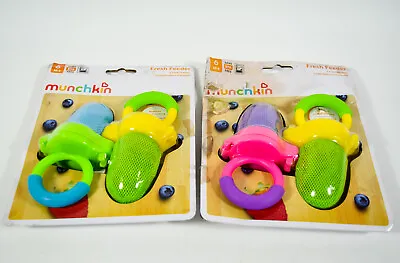 2 Munchkin Fresh Food Feeders PINK GREEN BLUE PURPLE BPA Free 6M+ Read • $10.50