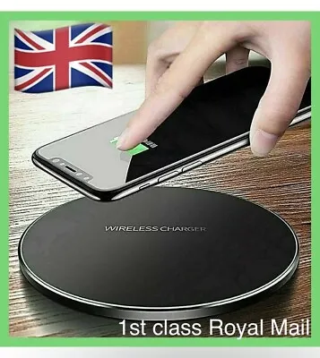 Qi Wireless Charger 10W Fast Charging Pad For Android IPhone 13 12 11 XR XS MAX • £6.99