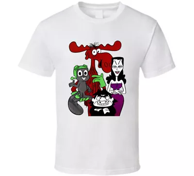 Rocky Bullwinkle Boris Natasha Cartoon T Shirt • $44.99