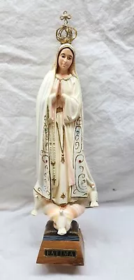 Vtg Our Lady Of Fatima W/ Crown Religious Catholic Holy Statue 12   • $39.90