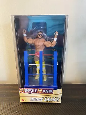 WWE Mattel MACHO MAN RANDY SAVAGE In Ring Cart WrestleMania Figure - NEW! • $15.98