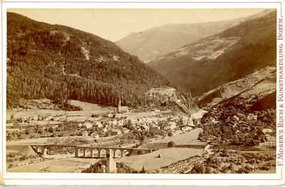 F. Moser's Book Austria Landeck Overview Vintage Albumen Print Cart • $52.92