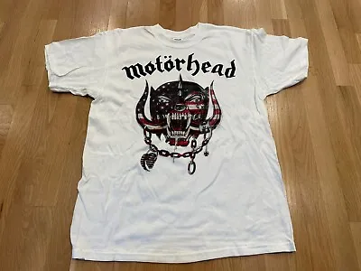 Vintage Motorhead Concert T-Shirt Metal Sz L Large  White New Independence Day • $18