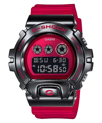 CASIO G-SHOCK Metal Covered Edition Red Black Watch GShock GM-6900B-4 • $129