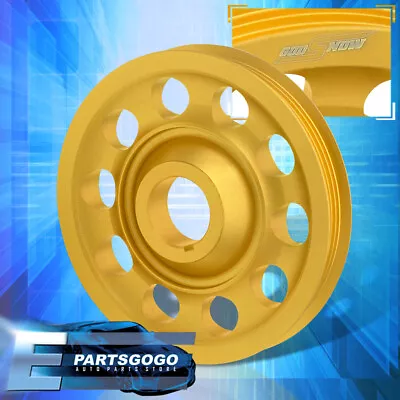 For B16 B18 Vtec Engine Overdrive Single Crankshaft Alternator Pulley Wheel Gold • $38.99