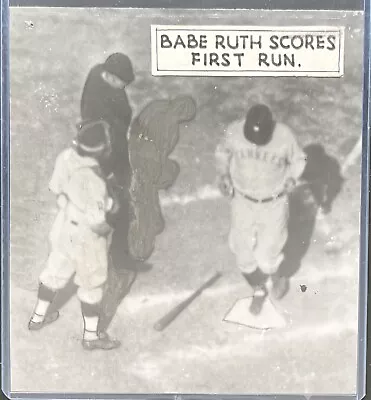 1927 Photo Type III-Yankees Babe Ruth Scores 1st Run In Game 1 Of World Series • $150
