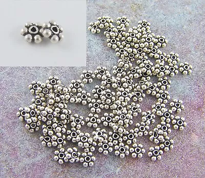 100 Sterling Silver 3.5mm Daisy Spacer Beads • $18.40