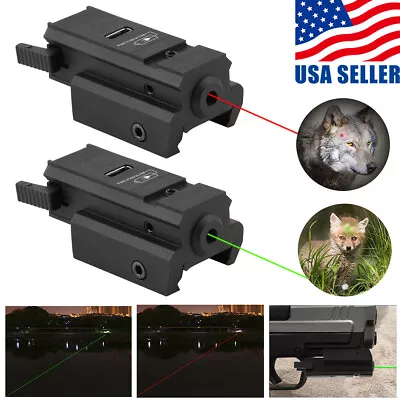 Tactical Laser Sight Scope With 20mm Picatinny Weaver Hunting Rail For Pistol • $13.49