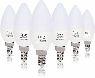 [6 Pack] LED Candelabra B11 C37 Bulb 5W 40W Replacement E12 Base 120V 2700K Warm • $16.95