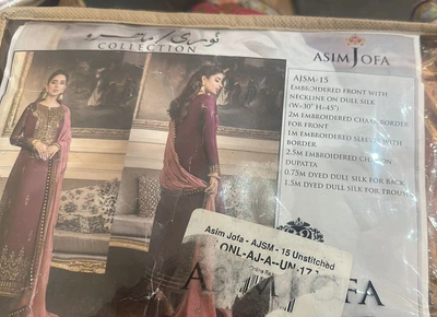 £55 • Buy Asim Jofa Noorie Maahru ✅ 2023 Hit Suit Original Authentic Collection